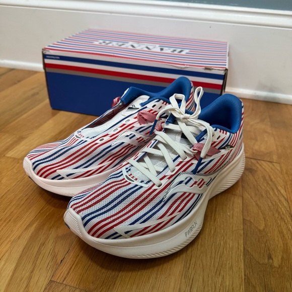 Saucony Shoes - Saucony Women’s‎ Red White Blue Ride 15 Running Sneakers. Size 8